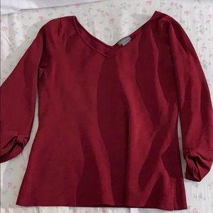 Ann Taylor red/burgundy blouse.